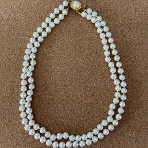 Retro Revlon Double Strand Faux Pearls